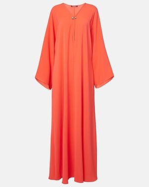 Max Mara Lillo Cady Maxi Dress - Red