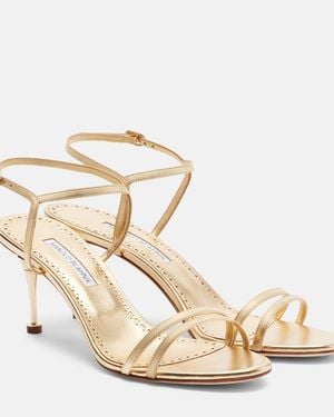 Manolo Blahnik Sandalen Ciagalo Aus Metallic-Leder - Mettallic
