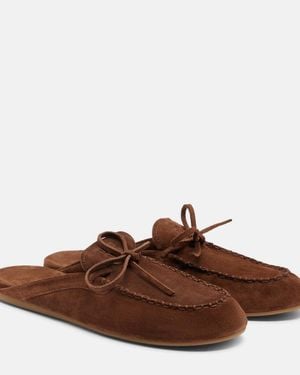 Miu Miu Suede Mules - Brown