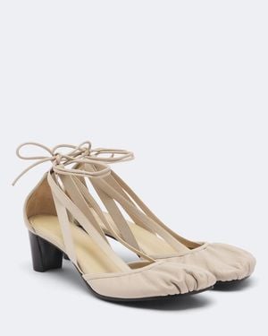 Lemaire Pedille Leather Court Shoes - Natural