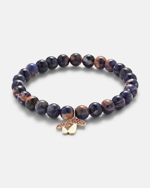 Sydney Evan 14kt Gold Beaded Bracelet With Sapphires And Sodalite - Blue