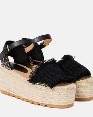 Stella McCartney Espadrille-Sandalen Gaia - Schwarz