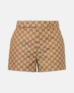 Gucci Gg Canvas Shorts - Natural