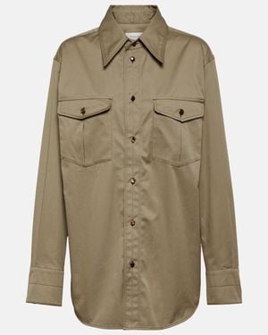 Lemaire Western Cotton Twill Shirt - Green