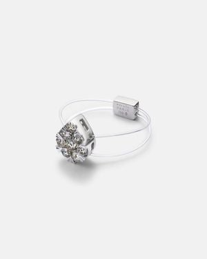 PERSÉE Ring Floating Pear Aus 18Kt Weissgold Mit Diamanten - Weiß