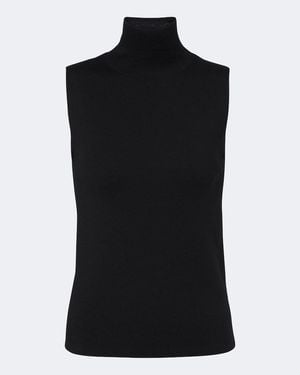 Extreme Cashmere N°502 Collo Cotton And Cashmere Top - Black