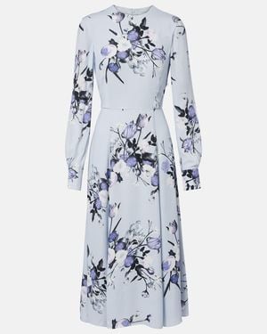 Erdem Floral Midi Dress - Blue