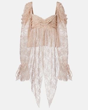 Blumarine Lace Blouse - Natural