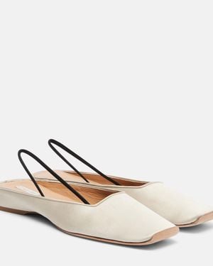 Calvin Klein Slingback-Ballerinas Kate Aus Leder - Weiß