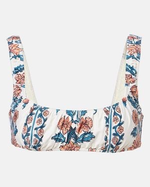 Montce Zoe Floral Bikini Top - Blue