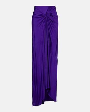 Dries Van Noten Draped Maxi Skirt - Purple