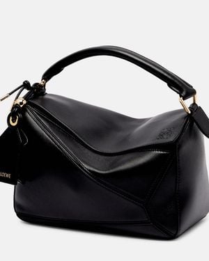 Loewe Henkeltasche Featherlight Puzzle Large - Schwarz