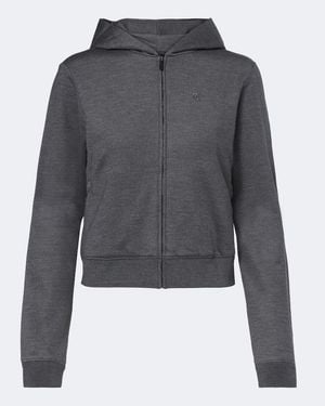 Gucci Cotton And Silk Zip-Up Hoodie - Grey