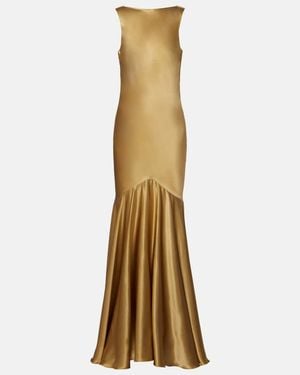 Nina Ricci Robe Aus Satin - Mettallic