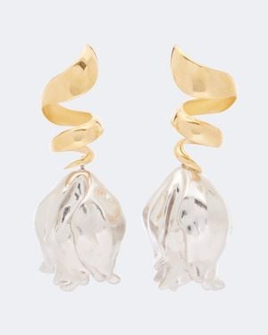 Chloé Laiton Drop Earrings - Metallic