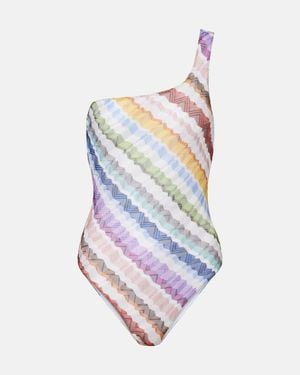 Missoni Badeanzug Zigzag - Weiß