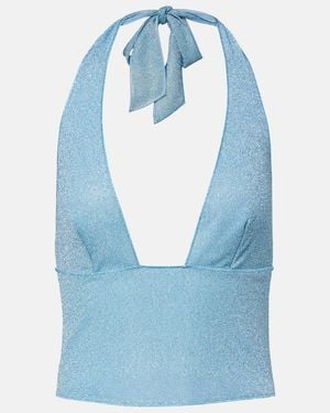 Oséree Lumiere Halterneck Top - Blue
