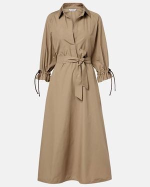 Max Mara Mirto Cotton Midi Dress - Natural