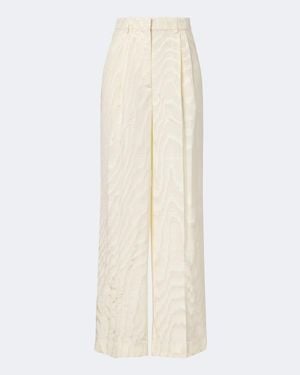 Stella McCartney Pleated Moire Trousers - White