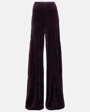 Rick Owens Velvet Pants - Blue