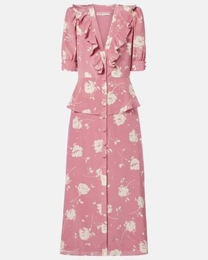Alessandra Rich Silk Dress - Pink