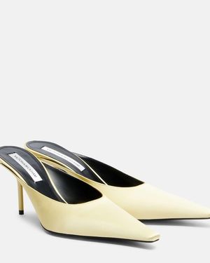 Victoria Beckham 75 Satin Mules - Yellow