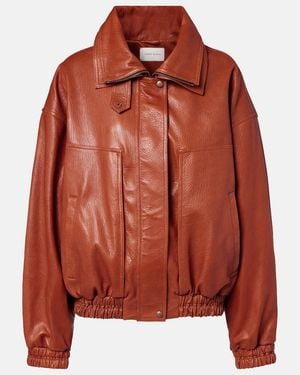 Magda Butrym Leather Blouson Jacket - Red