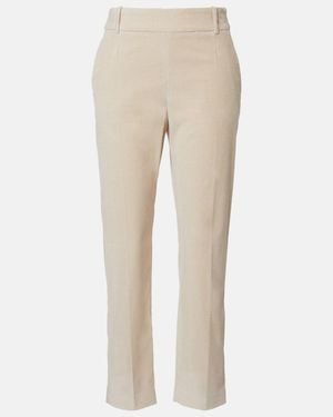 Eleventy Cotton Corduroy Straight Trousers - Natural
