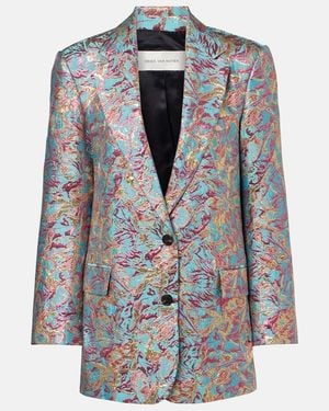 Dries Van Noten Basti Jacquard Jacket - Blue