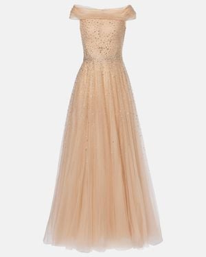 Jenny Packham Shayla Embellished Tulle Gown - Natural