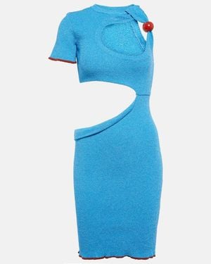 Jacquemus Blue Le Raphia 'le Robe Brilho' Minidress
