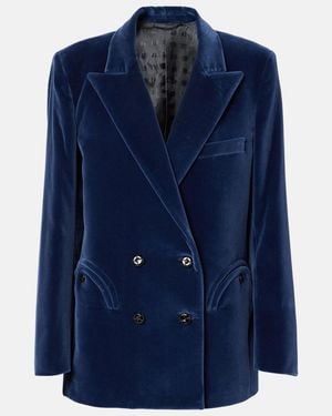 Blazé Milano Jealousy Everynight Cotton Velvet Blazer - Blue