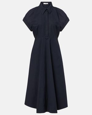 Dorothee Schumacher Poplin Power Cotton-Blend Shirt Dress - Blue