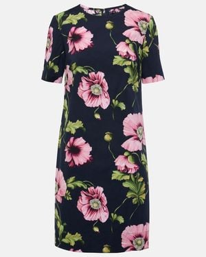 Oscar de la Renta Floral Cotton-Blend Minidress - Multicolour
