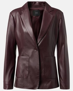 JOSEPH Leather Blazer - Brown