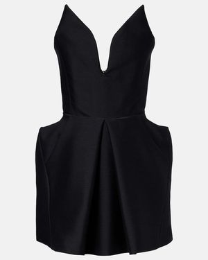 Maticevski Le Petite Wool And Silk Minidress - Black