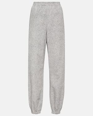 Bottega Veneta Trompe L'Oil Leather Sweatpants - Gray
