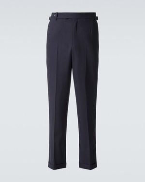 dunhill Wool Straight Pants - Blue
