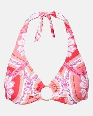 Melissa Odabash Bedrucktes Bikini-Oberteil Brussels - Pink