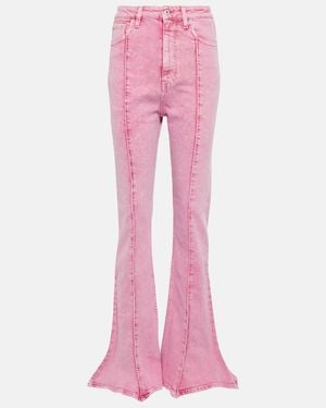 Y. Project Classic Trumpet Flared Jeans - Pink