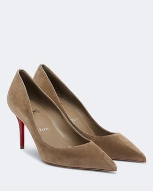 Christian Louboutin Miss Z Suede Court Shoes - Brown