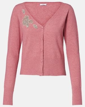 Erdem Embellished Cardigan - Pink