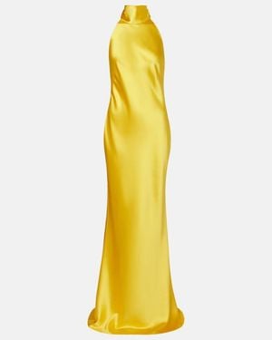 Ralph Lauren Chilton Satin Gown - Yellow