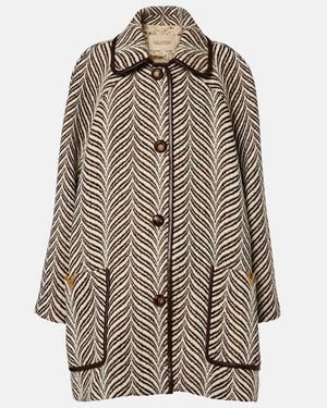Valentino Mantel Vgold Aus Wolle Und Kaschmir - Braun