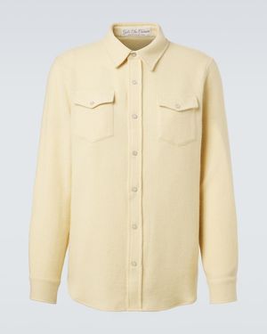 God's True Cashmere Daffodil Solid Cashmere Shirt With Moonstone - Natural