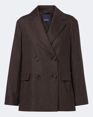 Max Mara Double-Breasted Wool Blazer - Brown