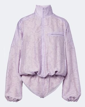 Christopher Esber Light Leak Jacquard Romper - Purple