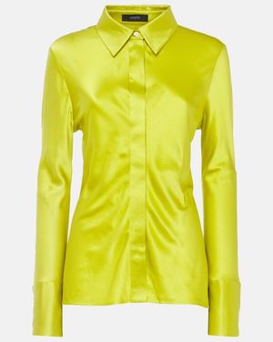 JOSEPH Blusa Brunel De Saten De Seda - Amarillo