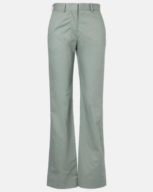 Acne Studios Cotton Twill Wide-Leg Trousers - Green