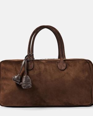 Magda Butrym Brigitte Large Suede Duffel Bag - Brown